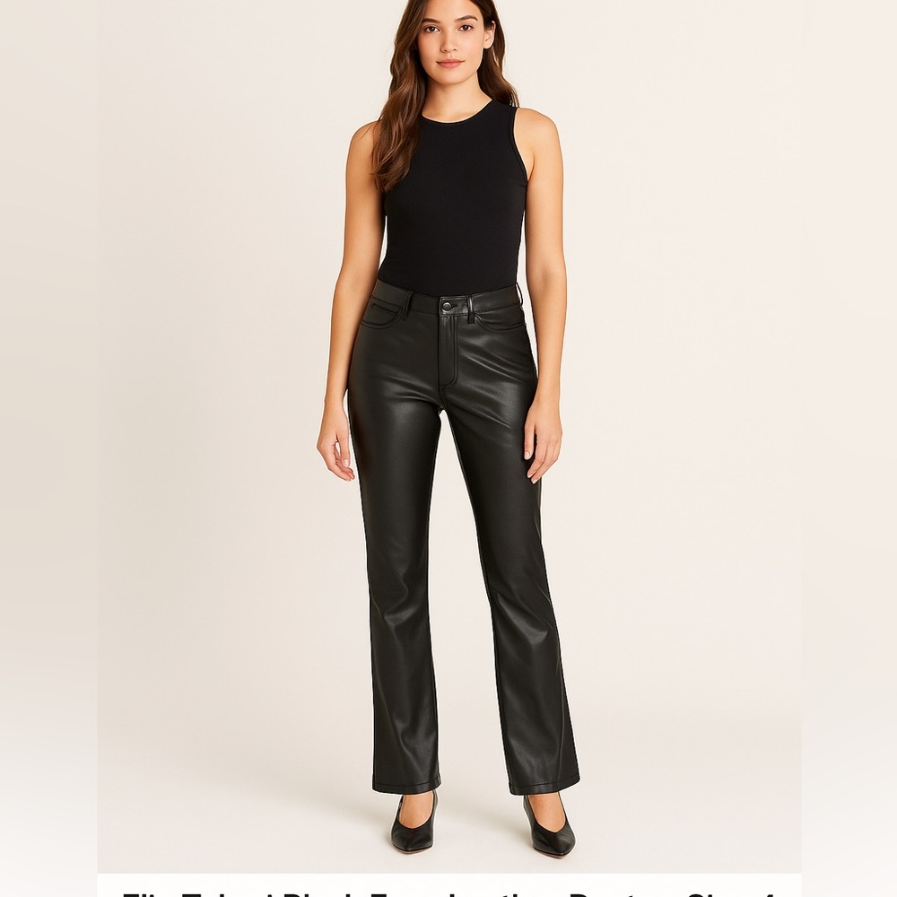 Elie Tahari Black Leather Pants